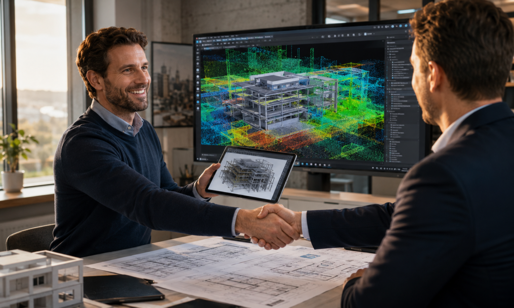 Scan-to-BIM — point cloud to Revit model delivery
