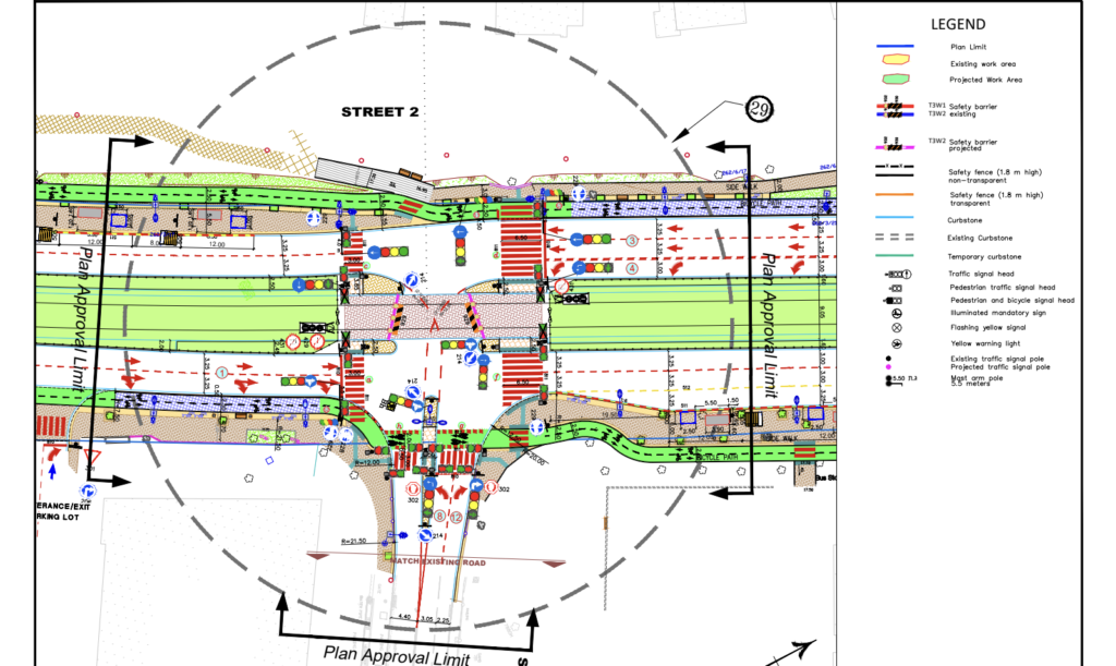 Traffic lights arrangement plan