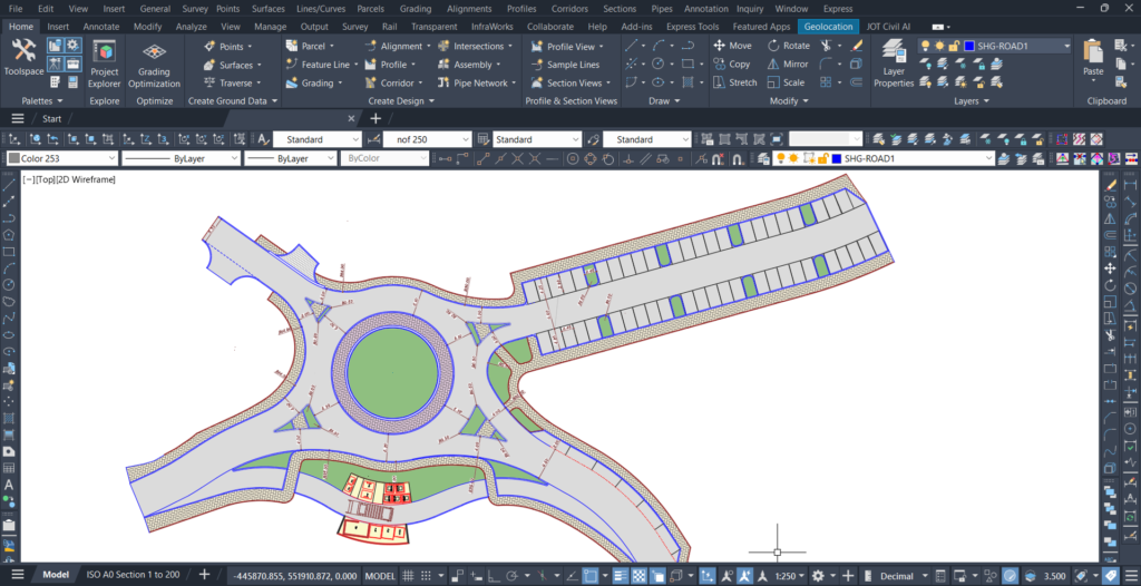 road Layout circle
